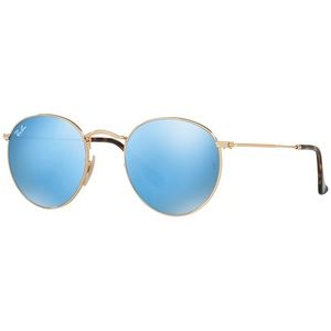Ray-Ban Round Blue Mirrored Sunglasses